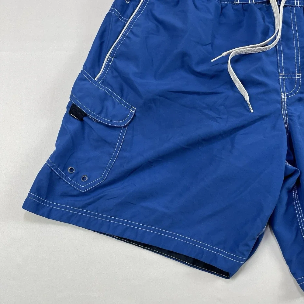 Speedo Swim Trunks Mens Size XL Blue Board Shorts Bathing Suit Lined